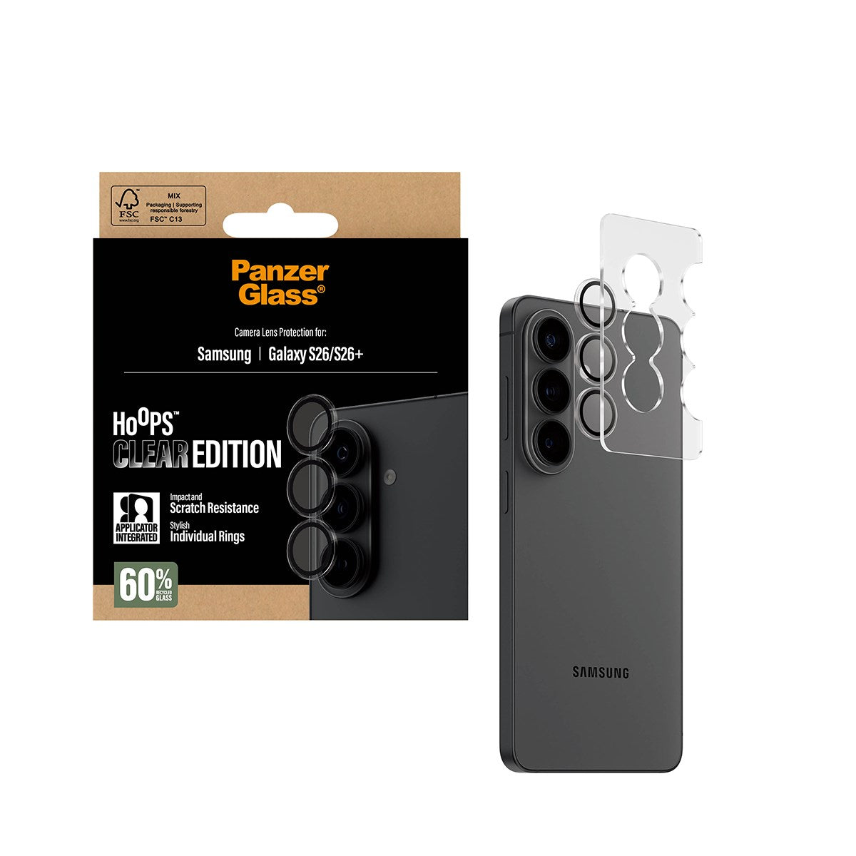 PanzerGlass® Hoops® Camera Lens Protector Transparent Samsung Galaxy S26 | S26+